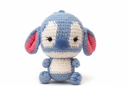 Crochet stitch Plush Keychain – Handmade Cute Bag Charm