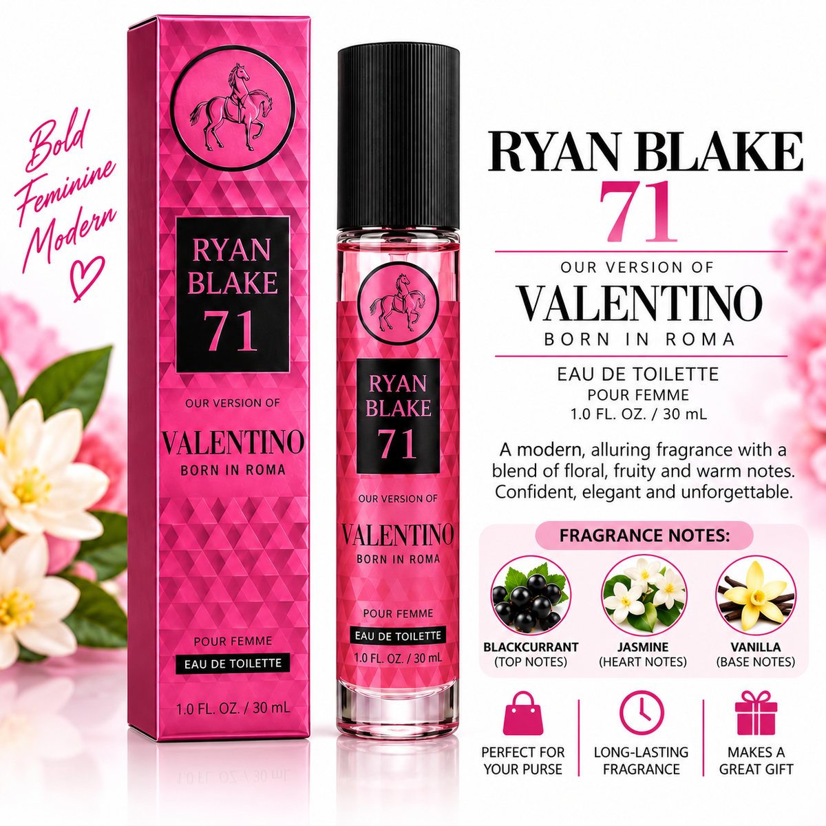 Ryan Blake 71 Women’s Eau de Toilette – Inspired by Valentino Born in Roma