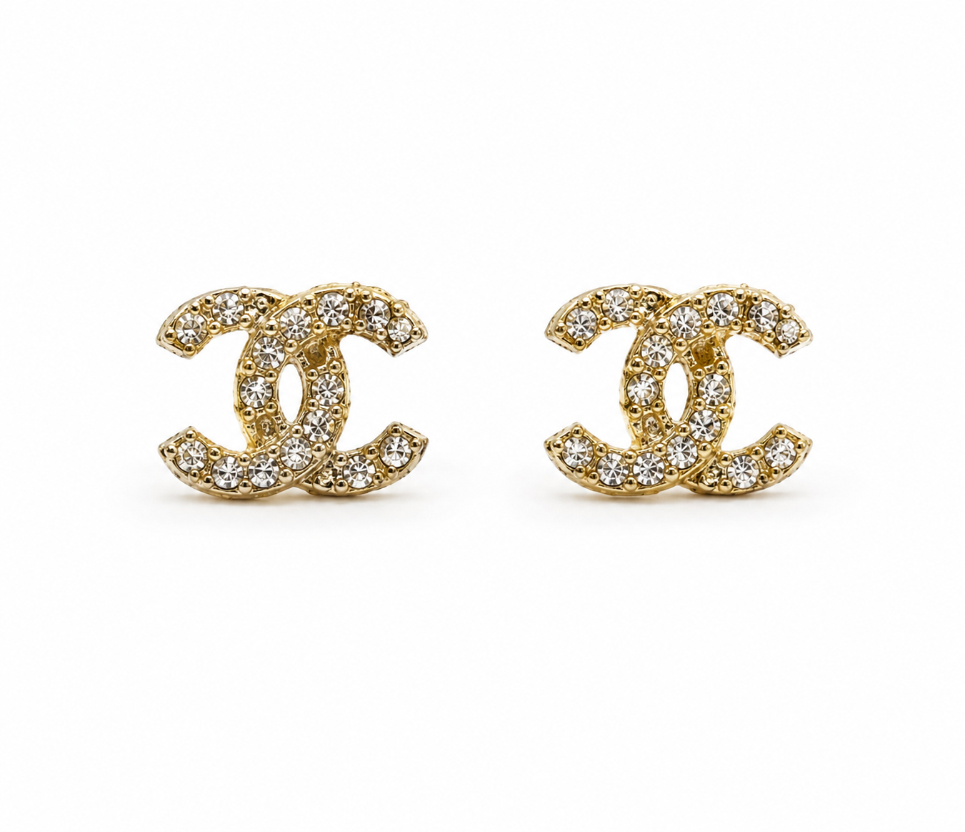 CC rhinestone earrings