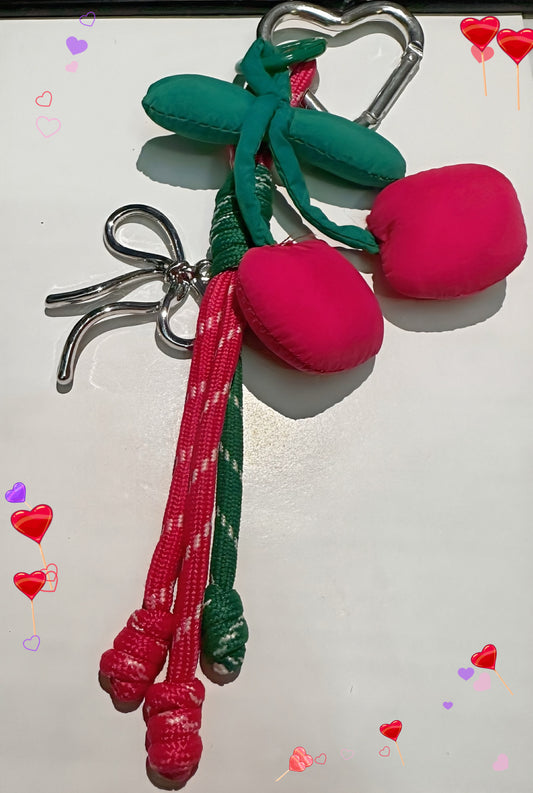 Cherry soft bag charm