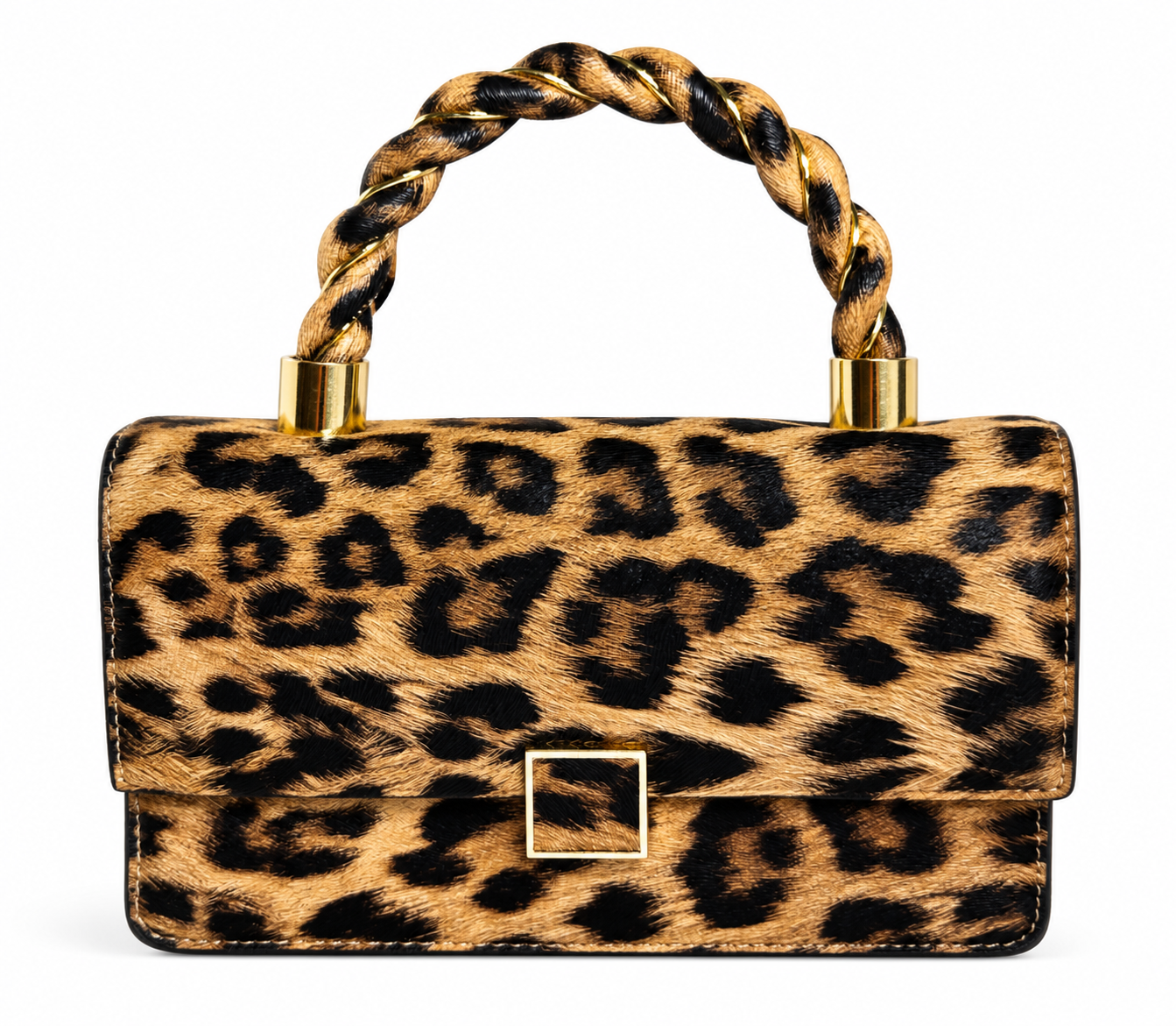 Chic Leopard Print Statement Handbag