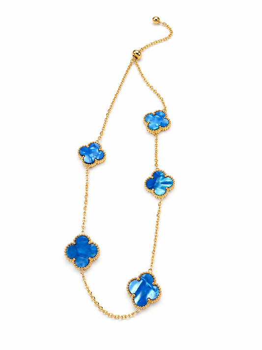 Azure Clover Elegance Bracelet