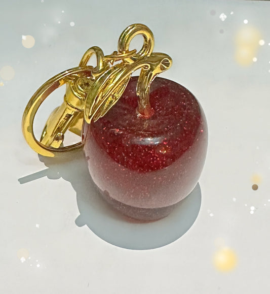 Apple bag charm