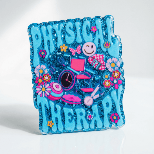 💙 Physical Therapy Badge Reel – Retractable ID Holder