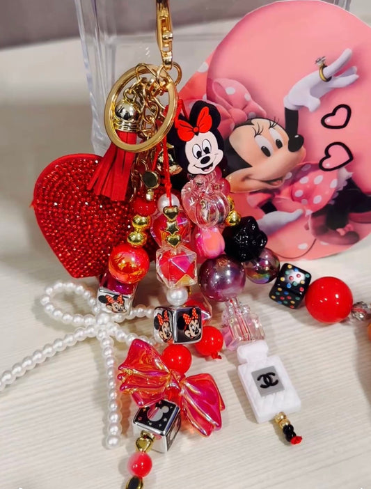 ❤️ Minnie Glam Junk Bookmark – Red Bow Edition