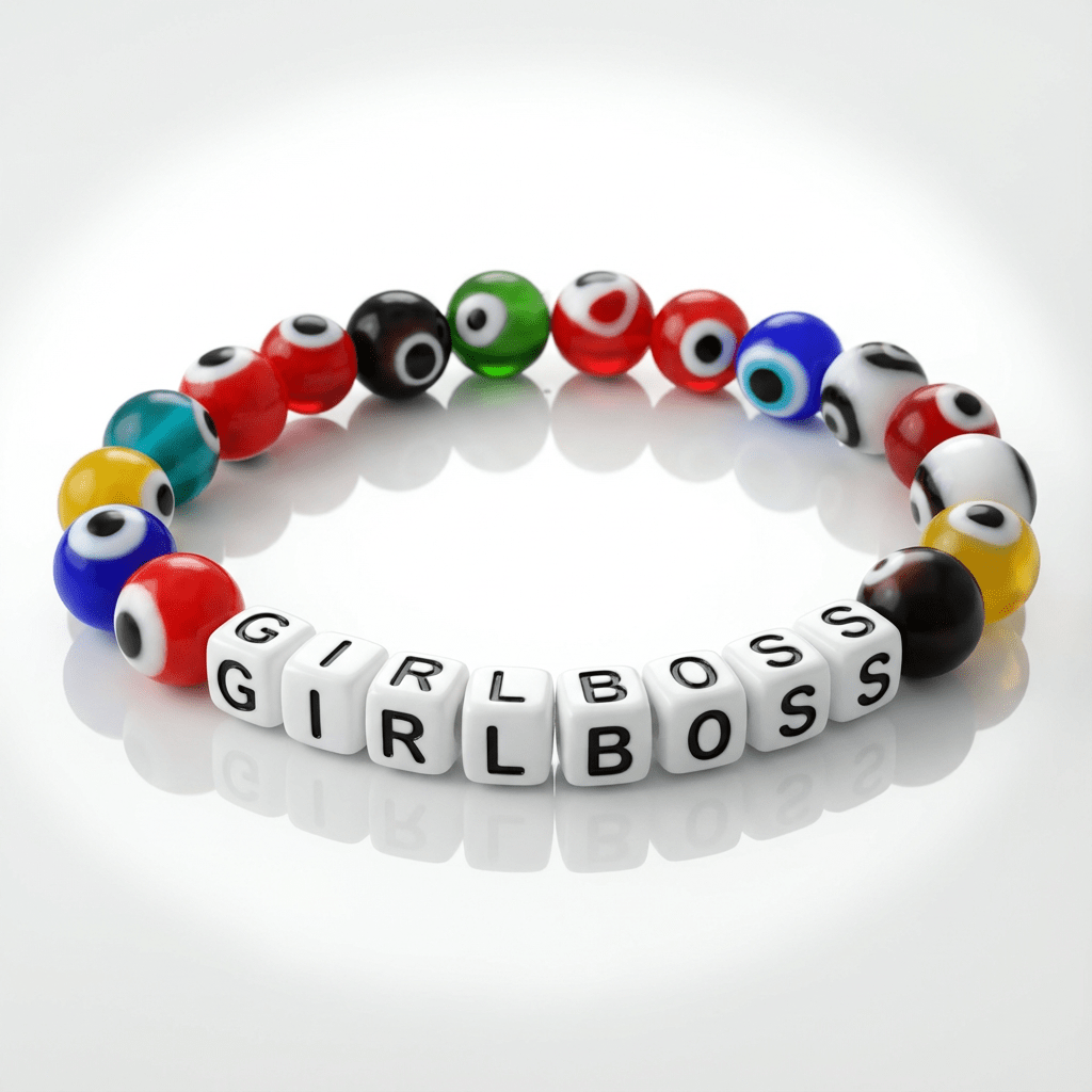 “Girl Boss” Evil Eye Bracelet – Bold & Empowered Collection