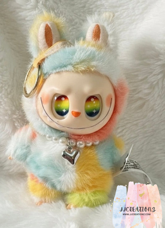 adorable plush bubu bunny charm! 🐰🌈
