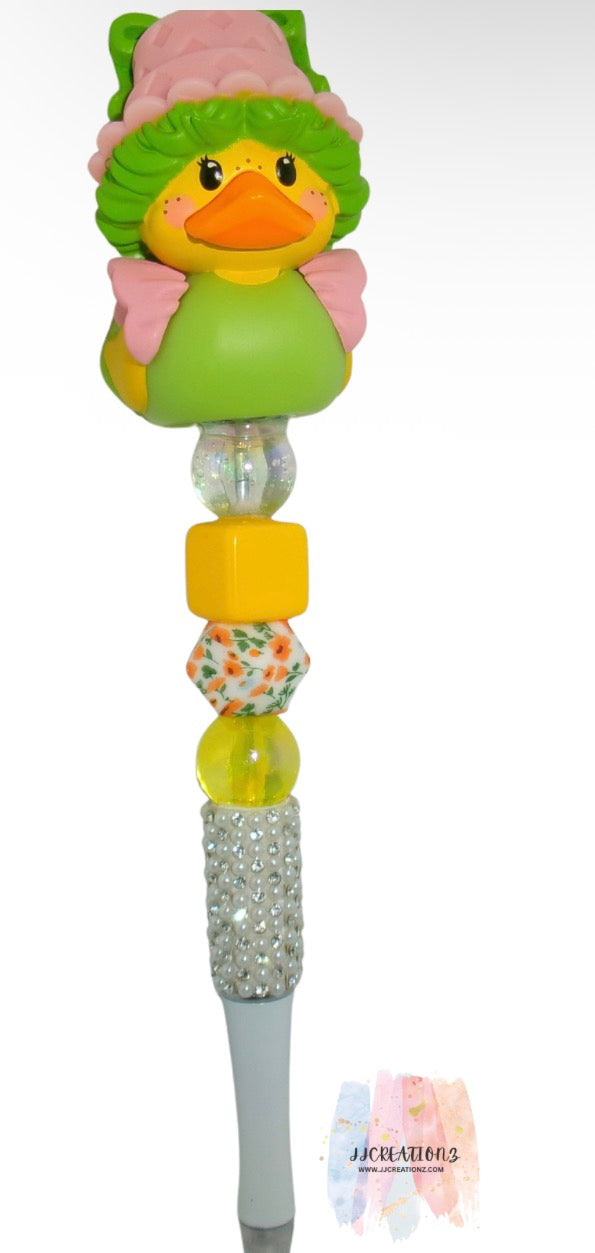 ✨ Handmade Duck-Themed Beaded Pen – Cute & Functional Writing Accessory ✨