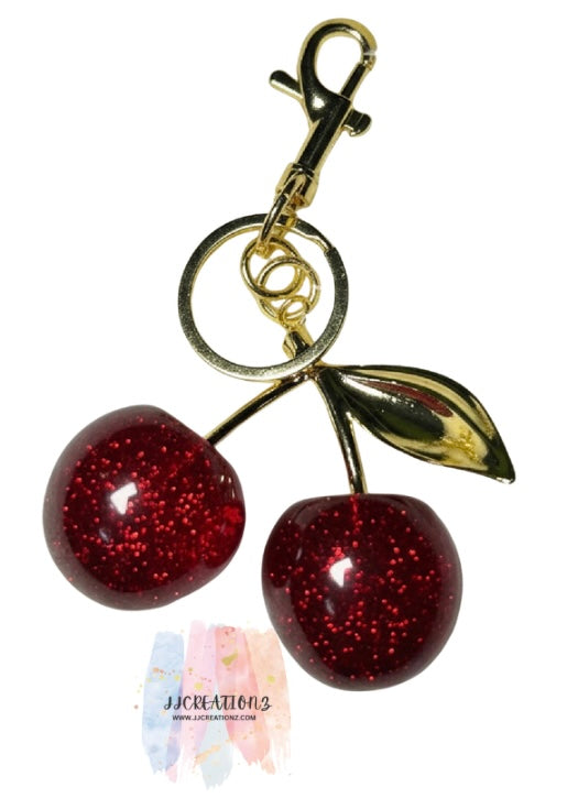 🍒 Sparkling Cherry Keychain – Cute & Trendy Accessory