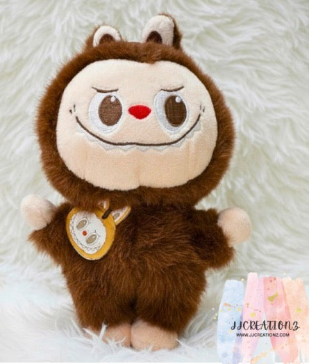 🐻 Cute Brown Furry Plush Doll – Adorable Collectible Toy, Labubu inspired