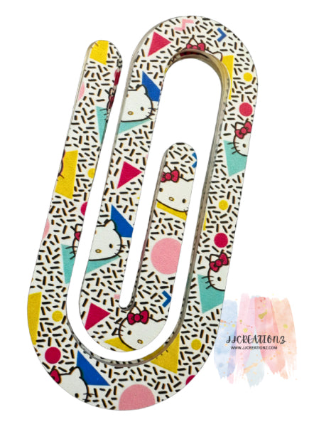 Retro Hello Kitty-Inspired Oversized Paperclip Bookmark! 🎀✨