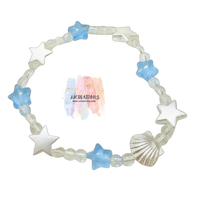 ⭐ Ocean Star & Seashell Beaded Bracelet – Beach-Inspired Jewelry