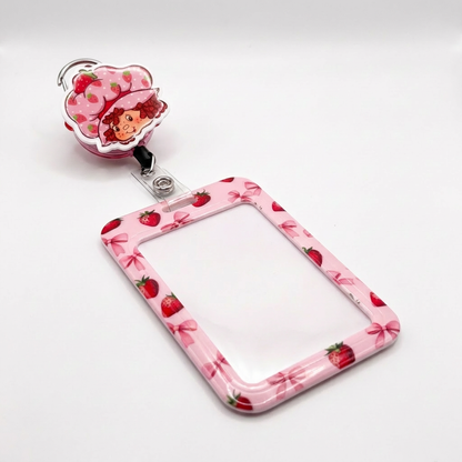 🍓💖 Strawberry Shortcake Cutie Badge Reel & ID Holder Set 💖🍓