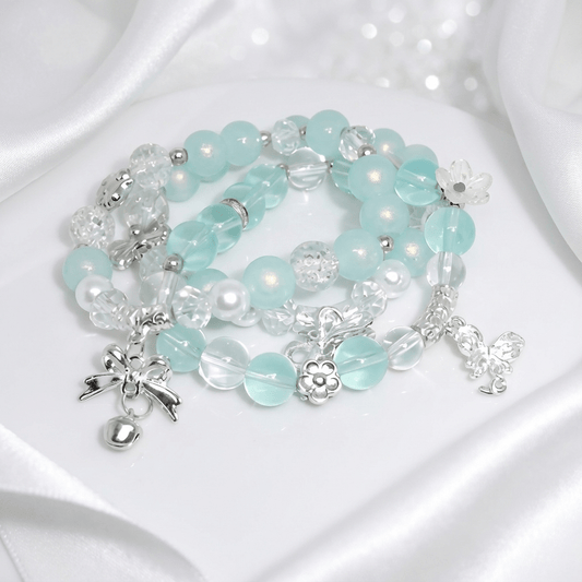 ✨ Icy Blue Charm Bracelet Set – JJCREATIONZ ✨