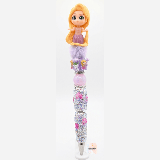 💜 Sparkling Fairy-Tale Princess Beaded Pen – Glam, Glittery & Perfect for Collectors