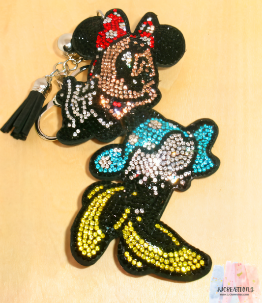 ✨ Large Minnie Crystal Cartoon Keychains