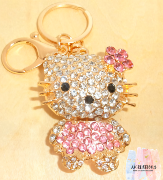 ✨ Sparkling Hello Kitty Keychain – Pink Glam Edition ✨