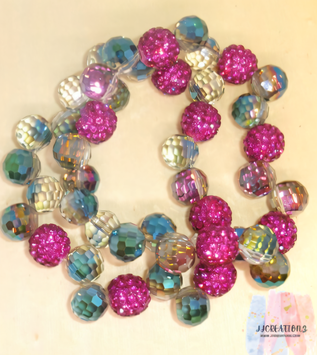 Sparkling Beaded Stretch Bracelets – Handmade Jewelry Set (2pcs)