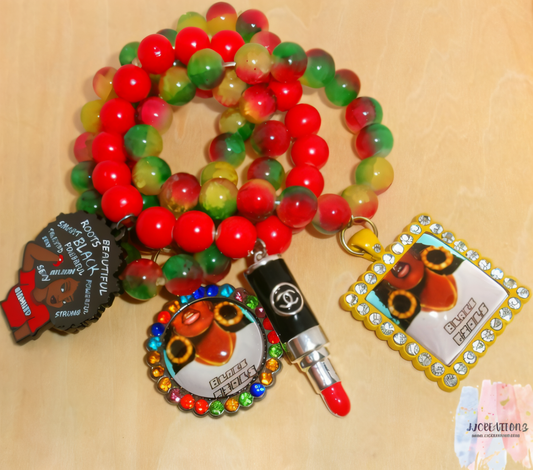 Ites, Gold & Green Stackable bracelet