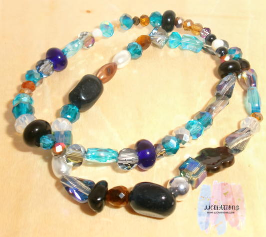 Handmade Beaded Bracelet Set – Ocean Fire Collection