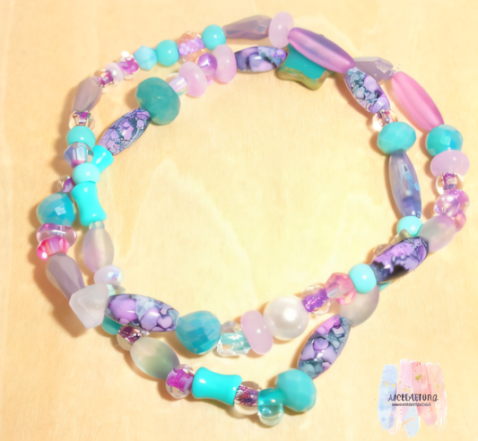 Handmade Beaded Bracelet Set – Mermaid Magic Collection