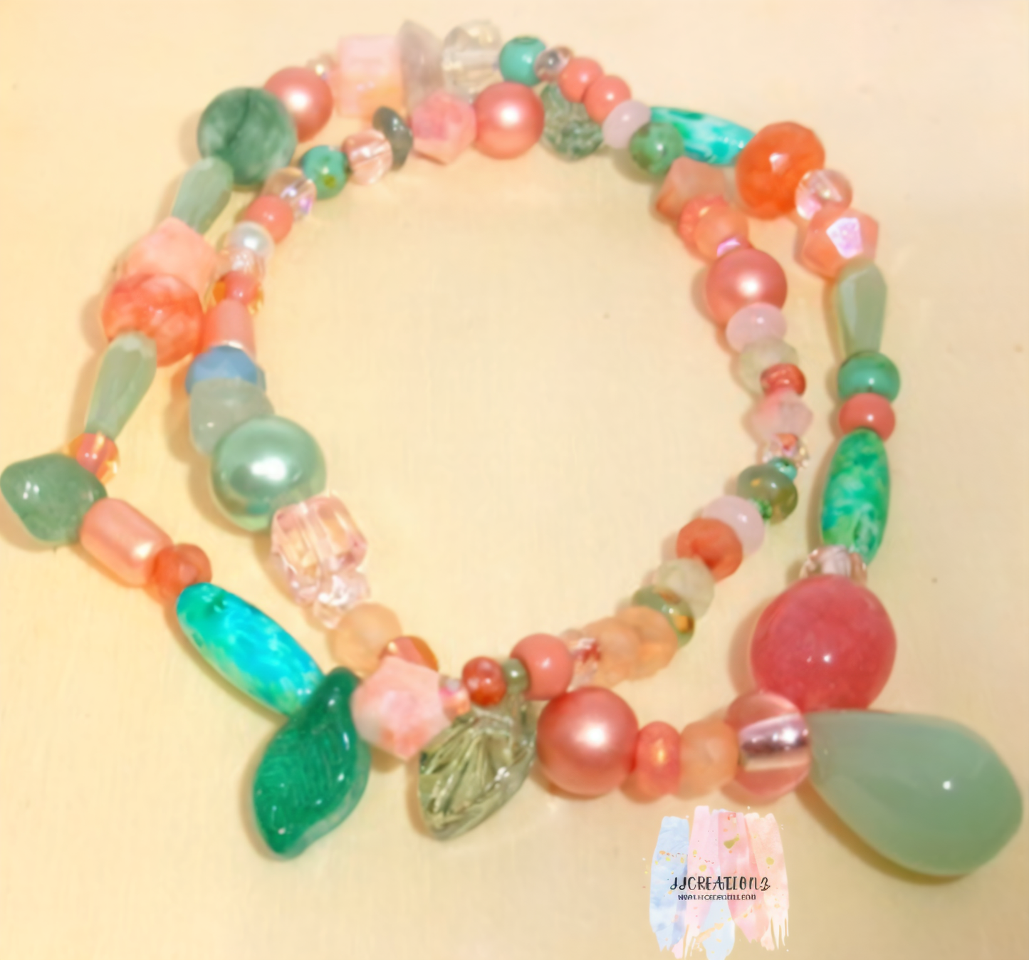 Handmade Beaded Charm Bracelet – Tropical Dreams Collection