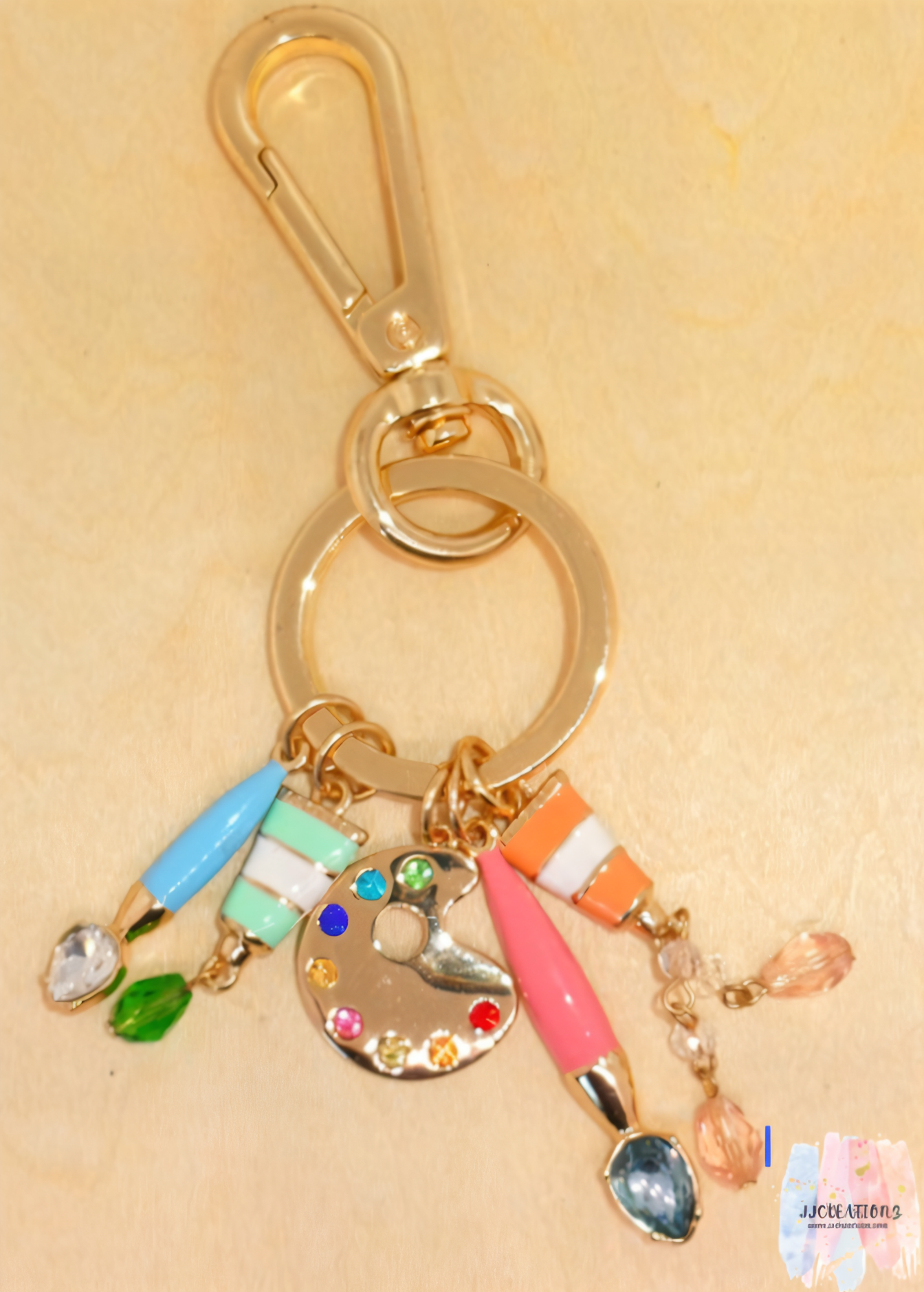 🎨 Artist Palette Keychain Charm