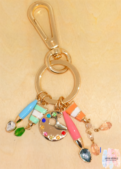 🎨 Artist Palette Keychain Charm