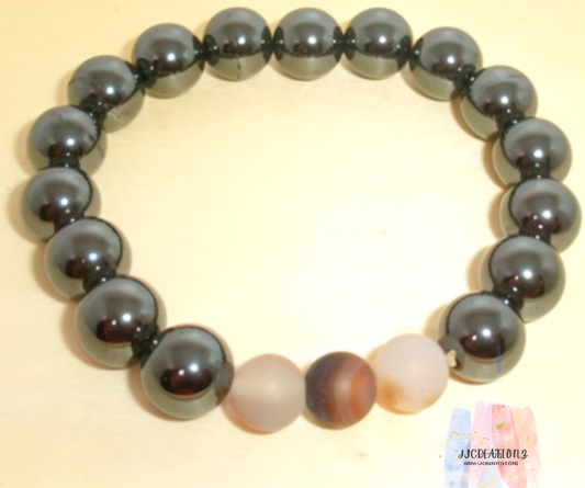 ⚫ Hematite & Matte Stone Energy Bracelet ⚫