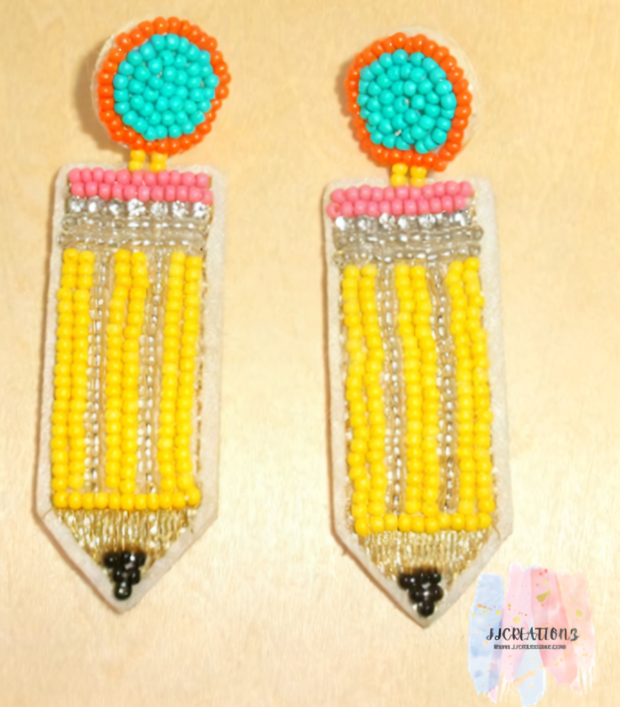 Pencil Beaded Earrings