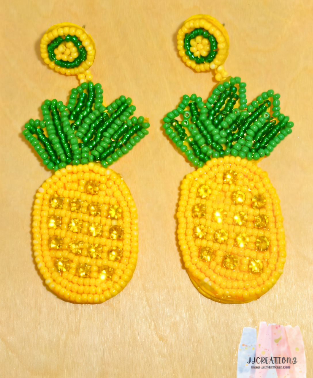 Pineapple Beaded Earrings
