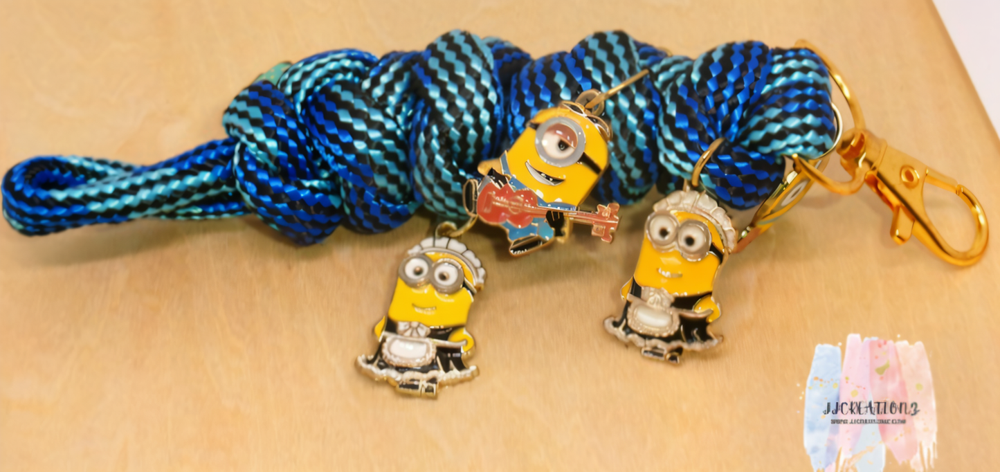🎶 Minion Paracord Keychain Charm – Fun & Durable Accessory