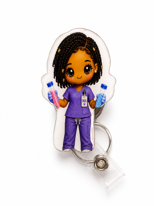 Medical Assistant Badge Reel – Cute Lab-Themed Design