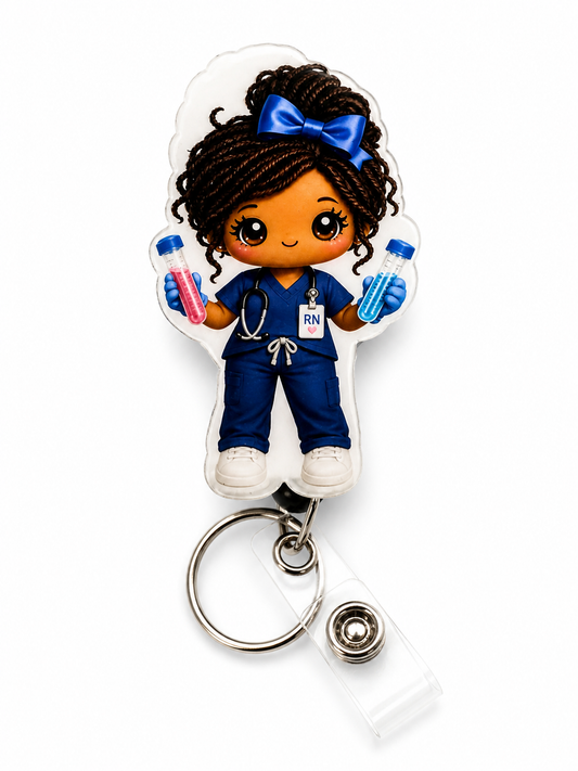 RN Nurse Badge Reel – Cute Lab Vibes Design