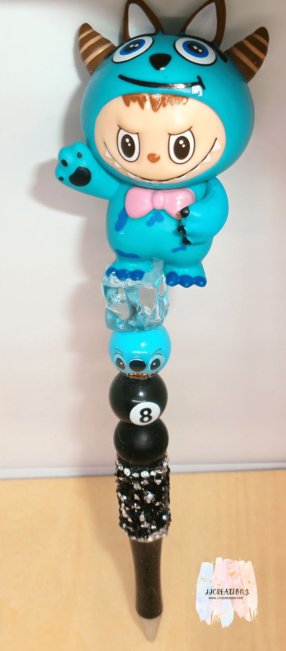 💙 Blue Monster Character Beaded Pen – Fun, Unique & Collectible Writing Pen