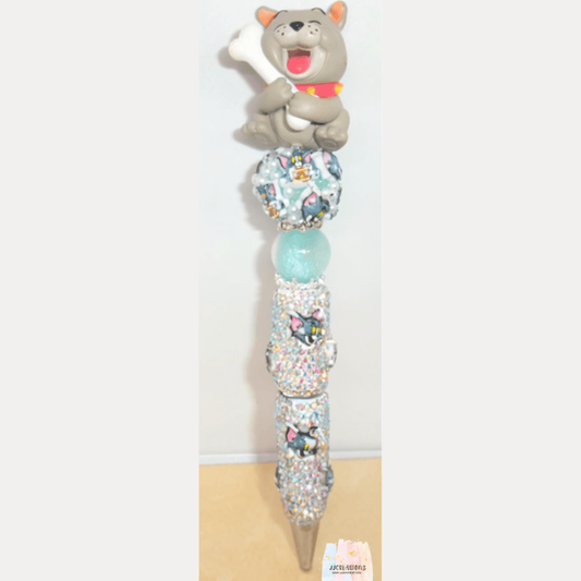 🐶 Dog Lover Glitter Pen – Cute Pup Beaded Sparkle Pen ✨