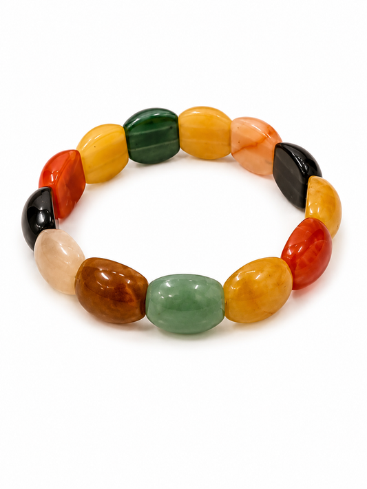 Multicolor Natural Stone Stretch Bracelet