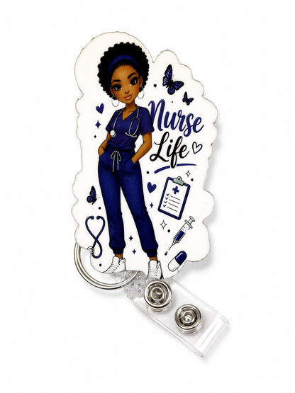 Nurse life badge reel