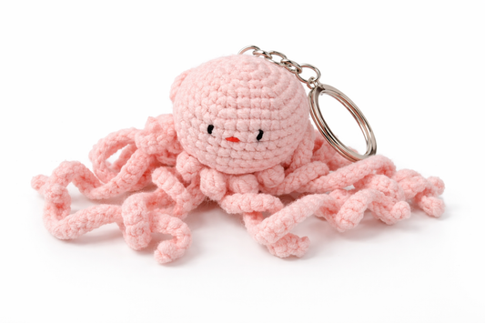 Handmade Crochet Octopus Keychain – Cute Plush Ocean Charm