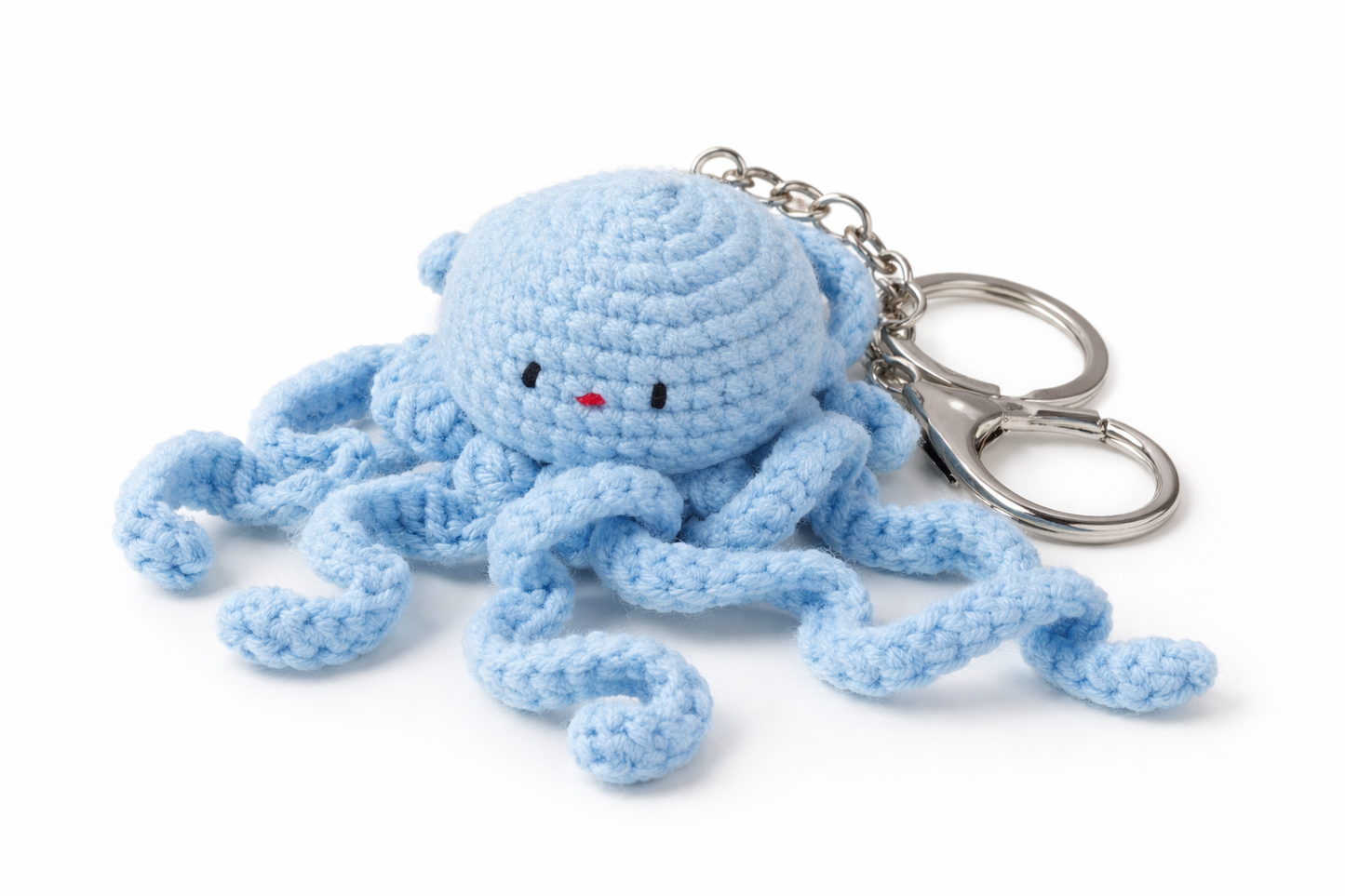 Handmade Crochet Octopus Keychain – Cute Plush Ocean Charm