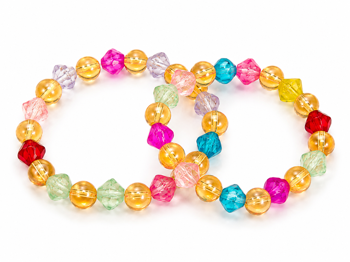 Rainbow Gem Glow Bracelet Duo