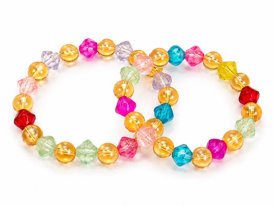 Rainbow Gem Glow Bracelet Duo