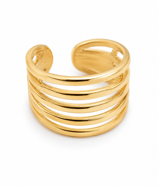 Gold Layered Open Cuff Ring