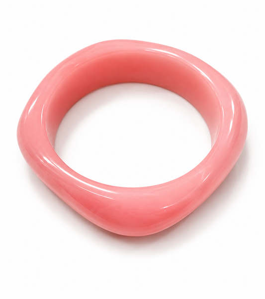 Blush Pink Statement Bangle Bracelet