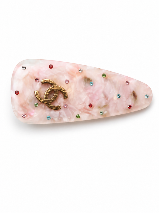 Blush Pearl Luxe Crystal Hair Clip