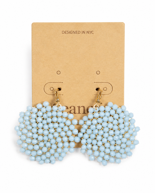 Sky Bloom Beaded Statement Earrings