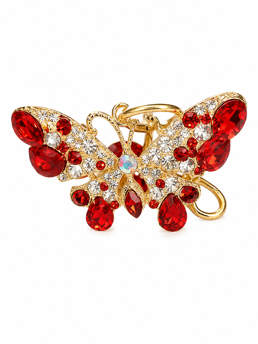 Red Crystal Butterfly keychain