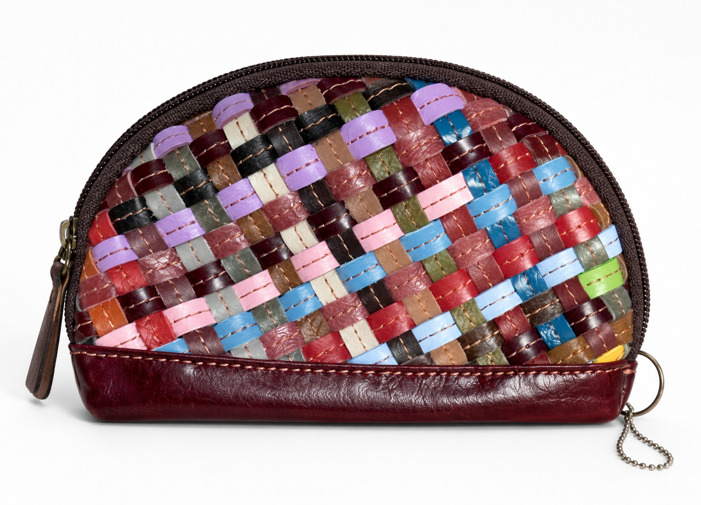 Multicolor Woven Cosmetic Pouch / Coin Purse