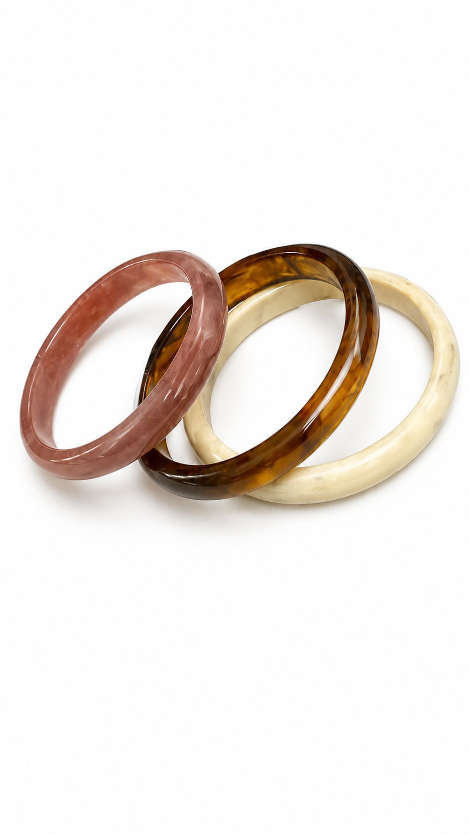 Set of 3 Marbled Resin Bangles