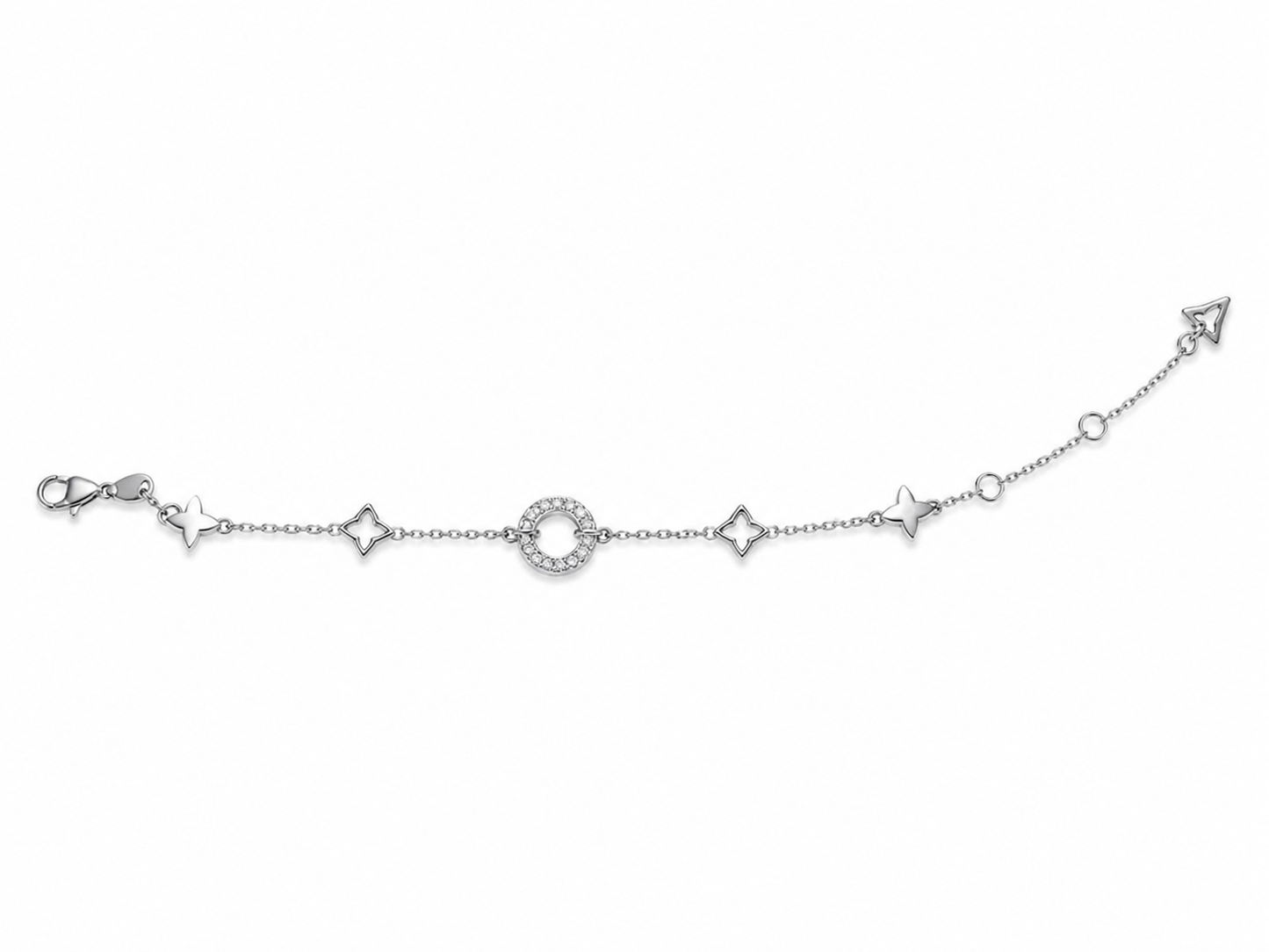 Elegant Silver Charm Bracelet